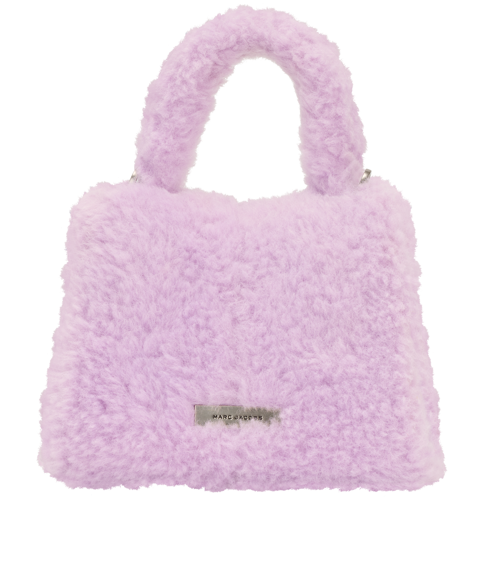 Mini St Marc Top Handle, &pound;140, Handbags, Purple, Shearling, Back view